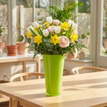 Article Vase décoratif en plastique vert pomme Ø16cm H27cm