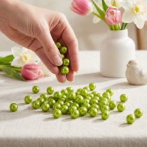 Article Perles décoratives vertes Ø10mm en plastique - Lot de 115