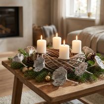 Article Chapeaux de Champignons Séchés Blancs pour Décoration - Lot de 100