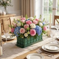 Article Mousse florale avec base plastique et adhésif - 29 x 12 x 8,5 cm - Set de 4