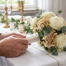 Article Épingles décoratives à tête perlée champagne Ø20mm 90mm – Lot de 6