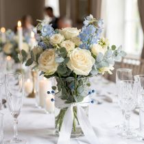 Article Épingles décoratives à tête perlée bleu Ø10 mm - 60 mm - Lot de 50