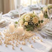 Article Demi-perles décoratives champagnes Ø8 mm - Lot de 250