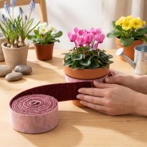 Article Ruban de feutre bicolore, ruban de pot, ruban de feutre de laine rose rouge 7,5 cm 5 m