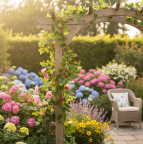 Article Guirlande artificielle de cerises. Idéale pour une décoration naturelle. Aspect floral. 160 cm.