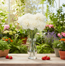 Article Kleur : rose, Matériau : polyester et plastique - Lot de 8 œillets artificiels de 56 cm pour compositions florales