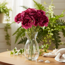 Article Fleurs artificielles œillet bicolores 56 cm bouquet de 8 tiges
