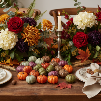 Article Set de Citrouilles Décoratives en Plastique 4 cm, 24 Pièces, Couleurs Variées, Déco Automne et Halloween