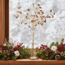 Article Bouquet de Branches de Fleurs Métalliques Champignon 80 cm Lot de 3