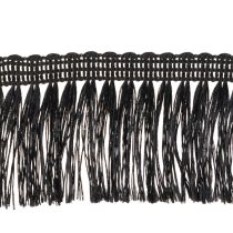 Article Ruban à Franges Décoratif Noir 4 cm - 25 m