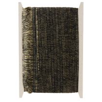 Article Bordure à franges noires et dorées 4 cm x 25 m - Idéale pour la décoration de couronnes, les rubans de deuil et les accessoires vintage