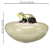 Article Grenouille décorative sur pierre pour décoration saisonnière, 13 cm, lot de 3