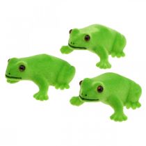 Article Grenouille décoration figure verte décoration de table décoration vitrine 7.5cm 9pcs