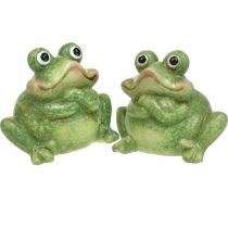 Couple de grenouilles en céramique, couple de grenouilles en céramique, décoration d&#39;été 14cm 2pcs