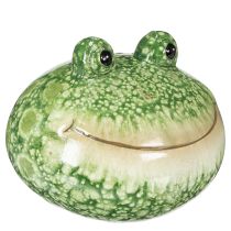 Article Figurine décorative de grenouille pour une décoration ludique de la maison et du jardin, verte, 11 cm, lot de 2