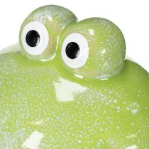 Article Figurines grenouille en céramique verte, décoration intérieure et bureau, lot de 2, 10 cm
