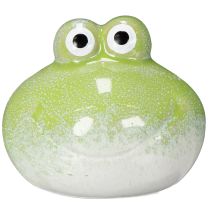 Article Figurines grenouille en céramique verte, décoration intérieure et bureau, lot de 2, 10 cm