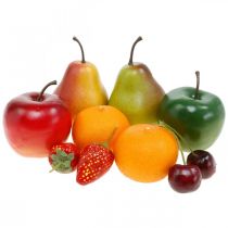 Fruits décoratifs, mélange de fruits artificiels L5–8.5cm