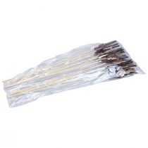 Article Décoration de printemps bouchons de fleurs décoration d'oiseau en bois 8×6cm 12 pcs