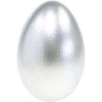 Oeufs d&#39;oie Oeufs soufflés en argent Décoration de Pâques 12pcs