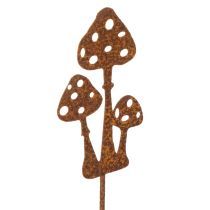 Article Tuteur de jardin en acier patiné, tuteur décoratif pour amanite tue-mouches, 10 cm, lot de 6