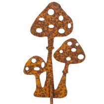 Article Tuteur de jardin en acier patiné, tuteur décoratif pour amanite tue-mouches, 10 cm, lot de 6