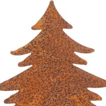 Article Piquet de jardin, acier patiné, cerf, étoile, sapin, H 10/15 cm, lot de 3