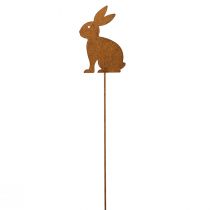 Article Piquet de jardin décoration de jardin lapin rouille décoration de Pâques 11 cm × 15 cm