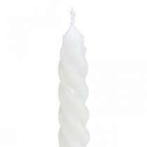 Bougies torsadées bougies spirales crème Ø2.2cm H30cm 2pcs
