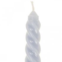 Bougies torsadées bougies coniques bleu clair Ø2.2cm H30cm 2pcs