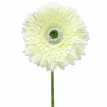 Article Gerbera artificiel blanc 62cm 6pcs