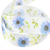 Article Ruban cadeau ruban bleuet ruban de soie bleu 25mm 18m