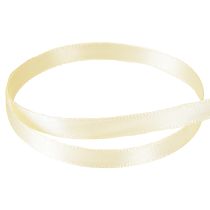 Article Ruban cadeau crème, ruban décoratif, ruban satin 6 mm × 50 m