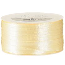 Article Ruban cadeau crème, ruban décoratif, ruban satin 6 mm × 50 m