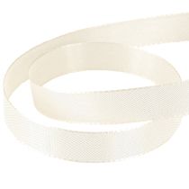 Article Ruban cadeau ruban décoratif ruban taffetas crème 15mm 50m