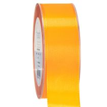 Article Ruban cadeau, ruban de décoration, ruban de soie orange 40 mm 50 m