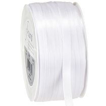 Article Ruban cadeau ruban décoratif ruban satin blanc 6mm 50m