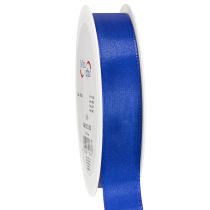Article Ruban cadeau, ruban décoratif, ruban taffetas, bleu foncé, 25 mm × 50 m