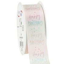 Article Ruban cadeau décoration anniversaire Joyeux Anniversaire 40mm 15m