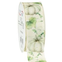 Article Ruban cadeau citrouille vert automne 40 mm 15 m