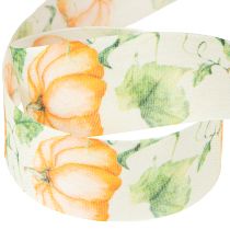 Article Ruban cadeau citrouille orange automne 40 mm 15 m