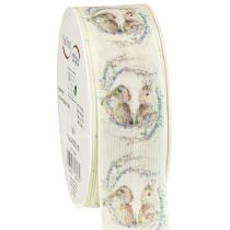 Article Ruban cadeau lapins de Pâques 40 mm 18 m