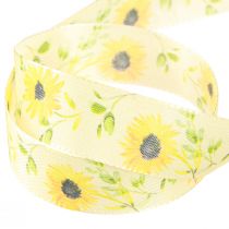 Article Ruban cadeau ruban de soie tournesol jaune 25mm 18m
