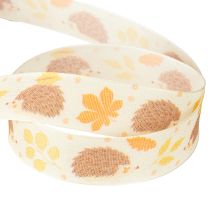 Article Ruban cadeau ruban lisière automne hérisson 15mm 18m