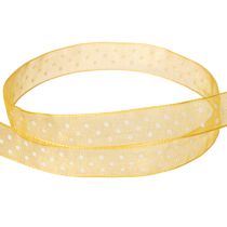 Article Ruban cadeau à pois, la touche finale parfaite pour les paquets et boîtes cadeaux, 1,5 cm de large, 20 m de long