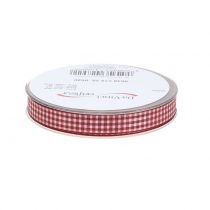 Article Ruban cadeau Carreaux Bordeaux 15mm 20m