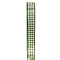 Article Ruban cadeau carreaux vert 15mm 20m