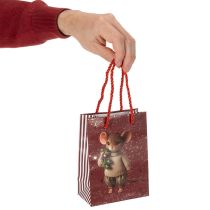 Article Sachet cadeau Noël avec motifs de souris 16 cm, lot de 2