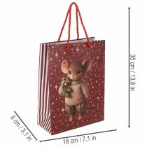 Article ProductNameLot de 2 sacs cadeaux de Noël à souris et étoiles, beige et rouge, 18 x 8 x 24 cm/ProductName
ProductDescription<h2>Sacs cadeaux de Noël à souris et étoiles pour emballer des présents</h2>
<p>Ce lot comprend deux sacs cadeaux de Noël assortis,