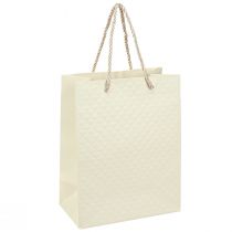 Article Sac cadeau sac cadeau en papier crème 18×10×23cm 1 pièce